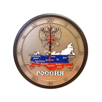 Часы "Карта России" в подарочной коробке