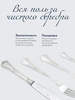 Набор десертный "Фаворит": вилка, ложка, нож, чайная ложка. Набор на 1 персону. (Серебро 925)
