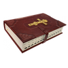 Библия с комментариями. Подарочная книга в кожаном переплёте
