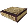 Библия большая в миниатюрах Палеха с филигранью (золото), гранатами в замшевой шкатулке (эксклюзивное издание)