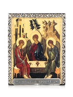 Икона «Троица» в серебряном багете