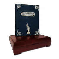 Книга "Семейная летопись" с филигранью (серебро), топазами в деревянной шкатулке