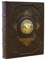Родословная книга «Парадная» с бронзовой накладкой в коже