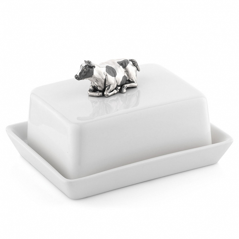 Масленка фарфоровая "Буренка"