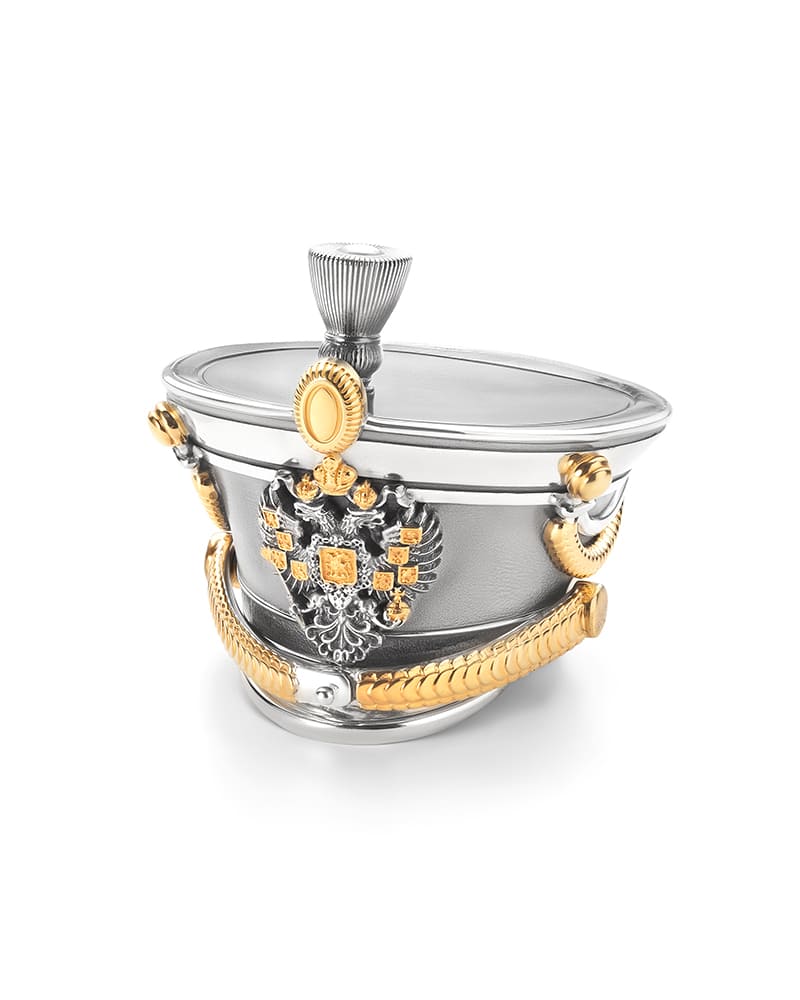 Рюмка из серебра "Кивер штабс-офицера" малая