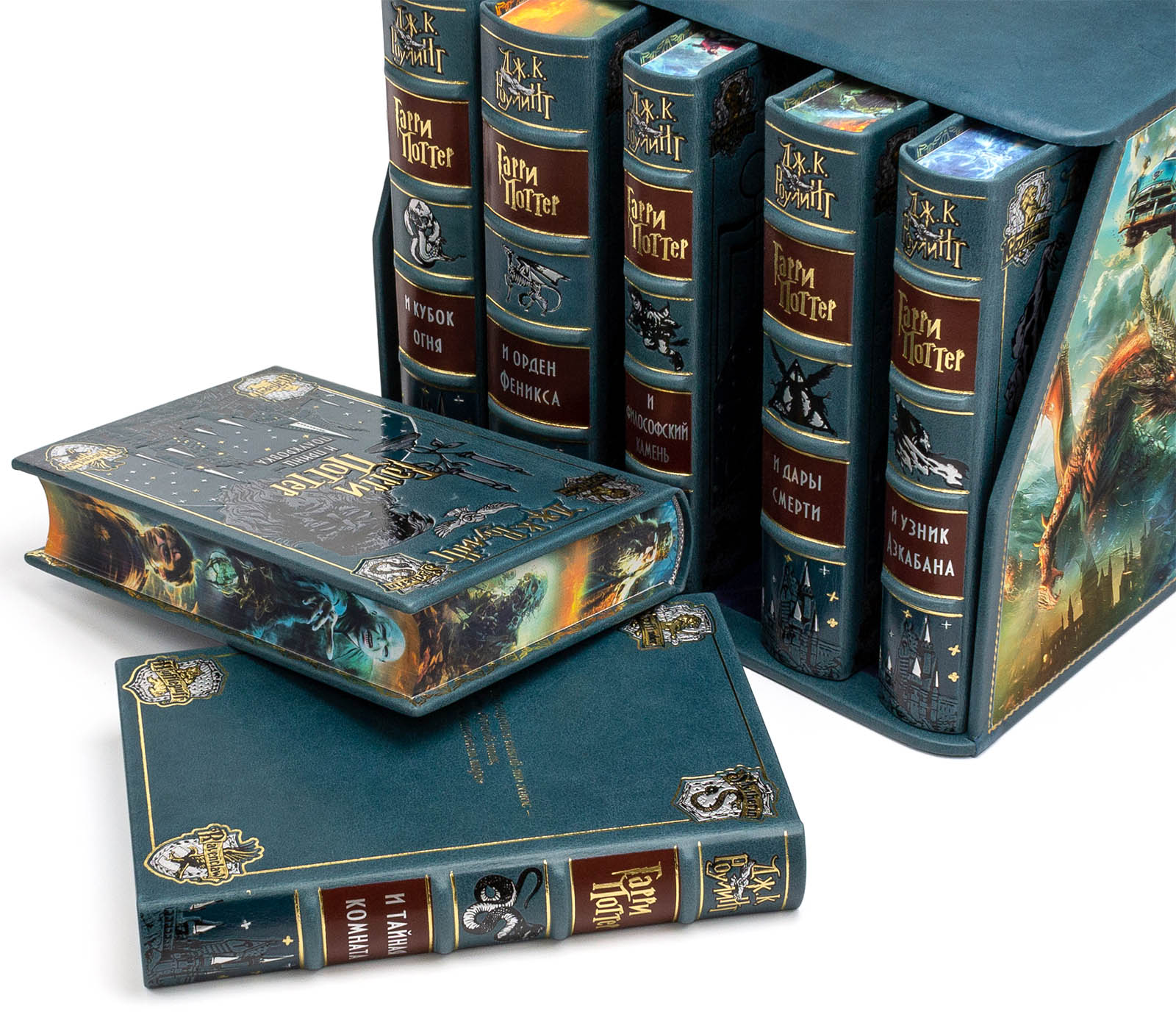 Подарочное издание "Гарри Поттер" Джоан Роулинг в кожаном переплёте