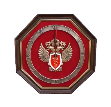 Часы "Эмблема Федеральной службы РФ по контролю за оборотом наркотиков"