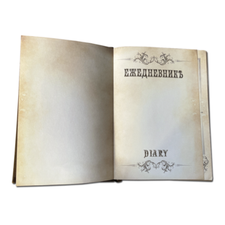 Кожаный ежедневник в стиле 19 века