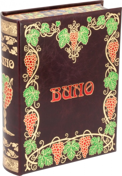 Подарочная книга «Вино. Энциклопедия» Ларусс в кожаном переплёте