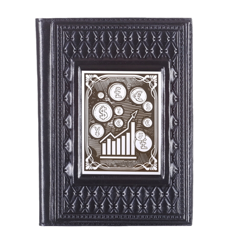 Обложка для паспорта «Брокеру-4» с накладкой покрытой никелем