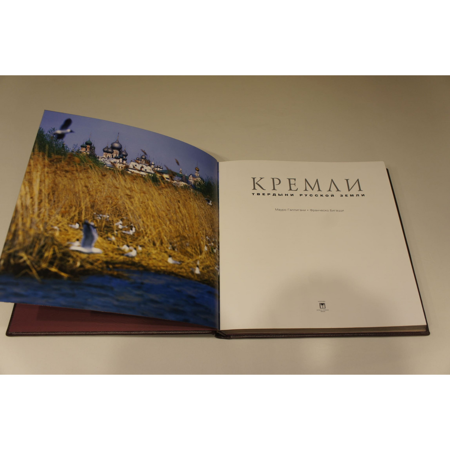 Подарочное издание "Кремли. Твердыни русской земли" в кожаном переплете ручной работы