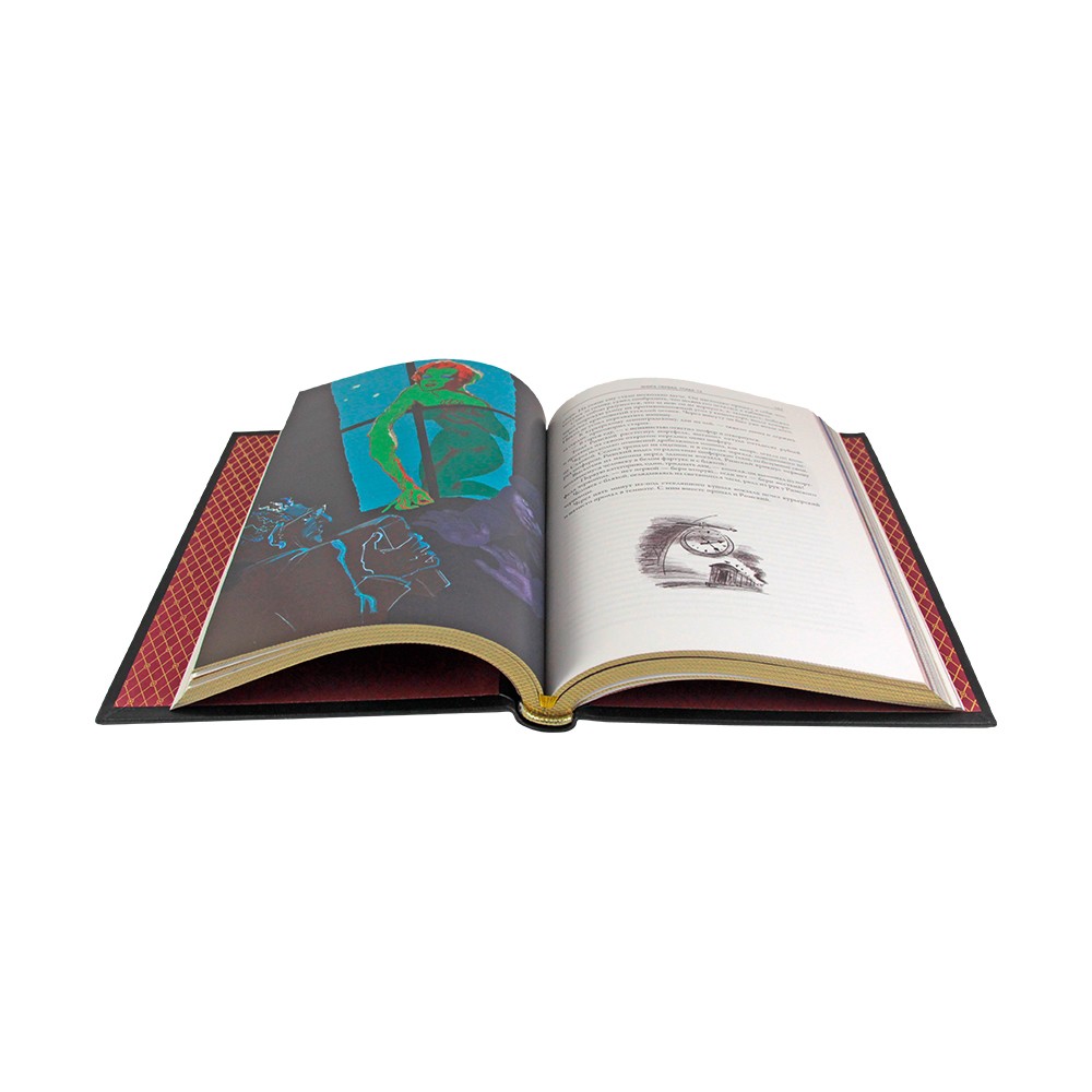 Подарочная книга "М. Булгаков Мастер и Маргарита" ручной работы в кожаном переплёте