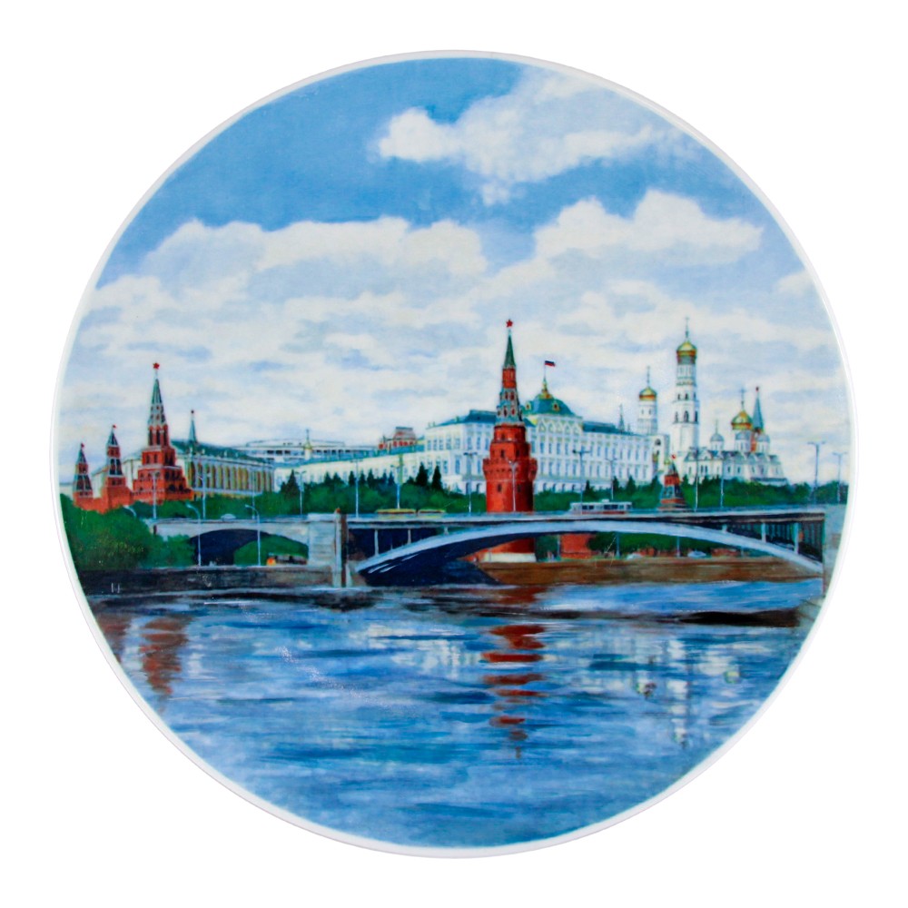 "Москва" на китайском языке (в коробке). Подарочная книга в коже