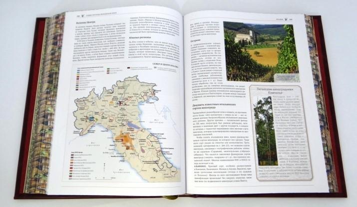 Подарочная книга «Вино. Энциклопедия» Ларусс в кожаном переплёте