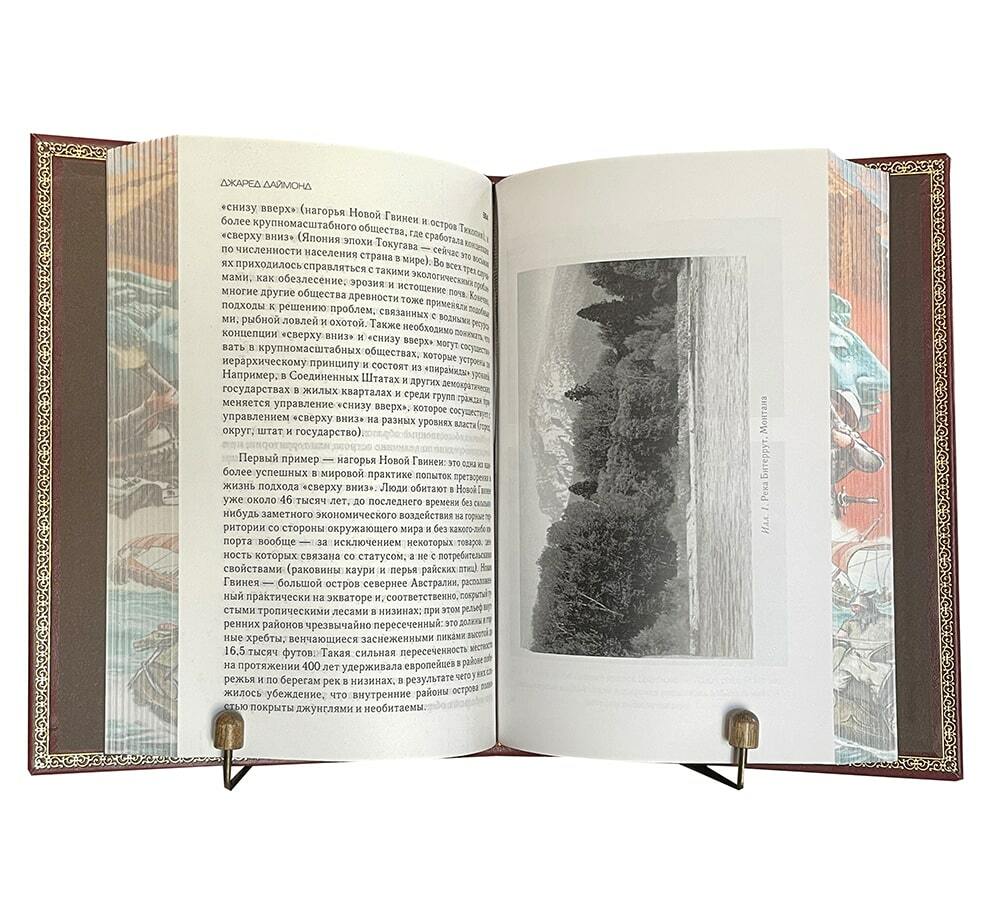 Подарочная книга "Коллапс" Дж. Даймонд в кожаном переплете