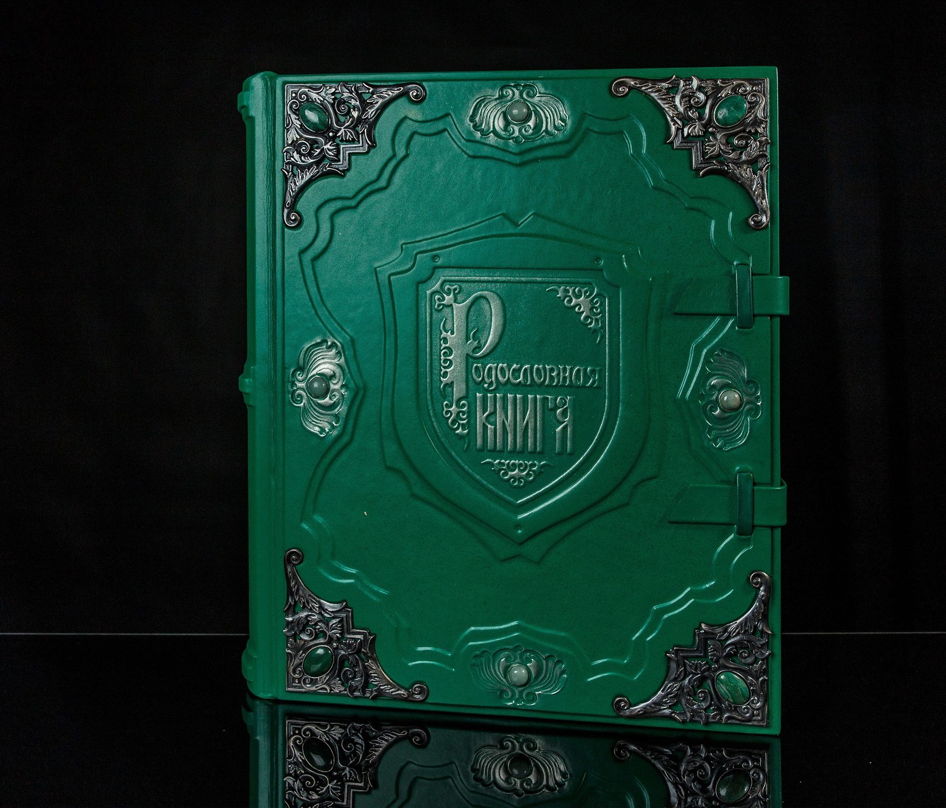 Родословная книга «Серебряная» в коже