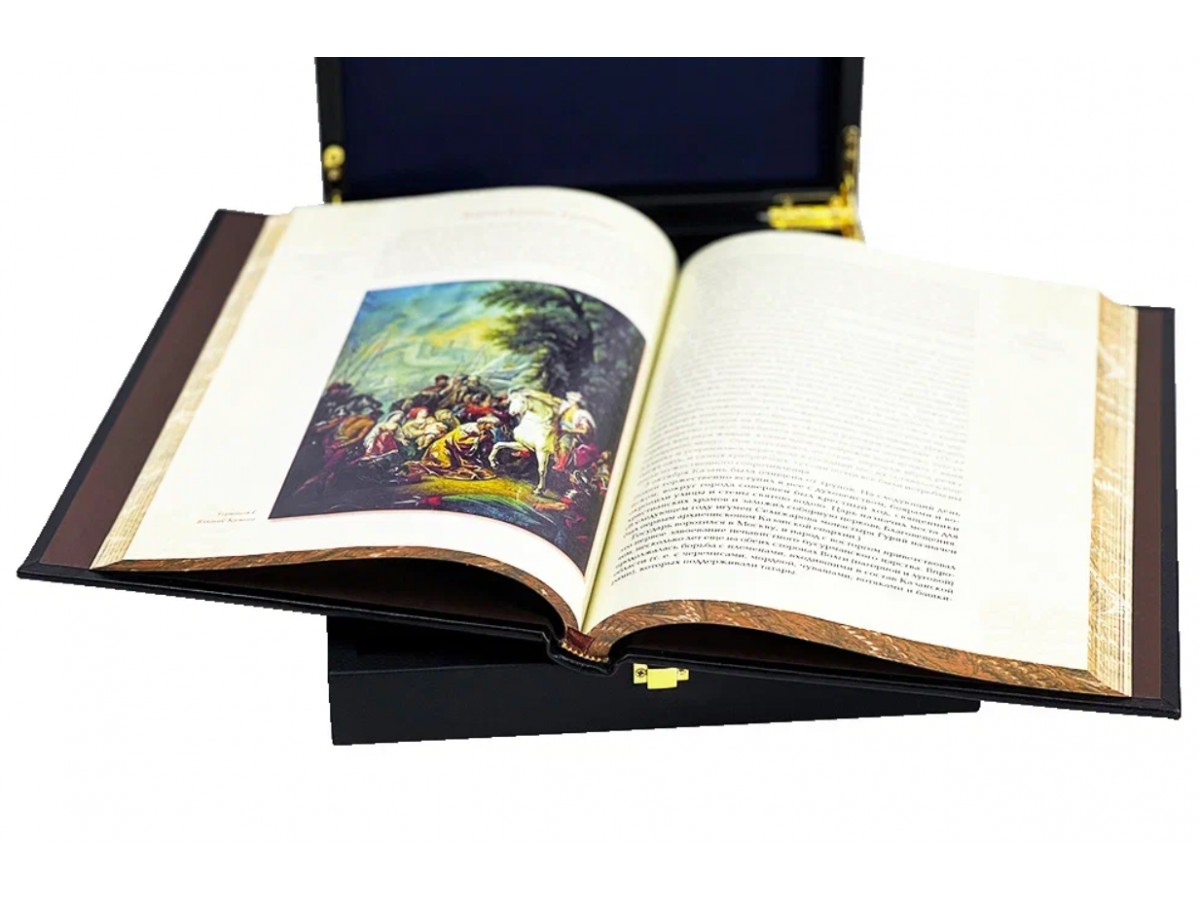 Дмитрий Иловайский "Краткие очерки русской истории. Избранные главы" в кожаном переплёте