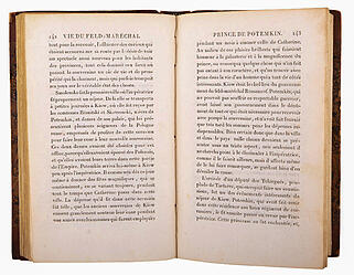 Жизнь князя Потемкина, фельдмаршала на службе России при Екатерине II, написанная на основе лучших немецких и французских произведений (Антикварная книга 1808 г. на французском языке)