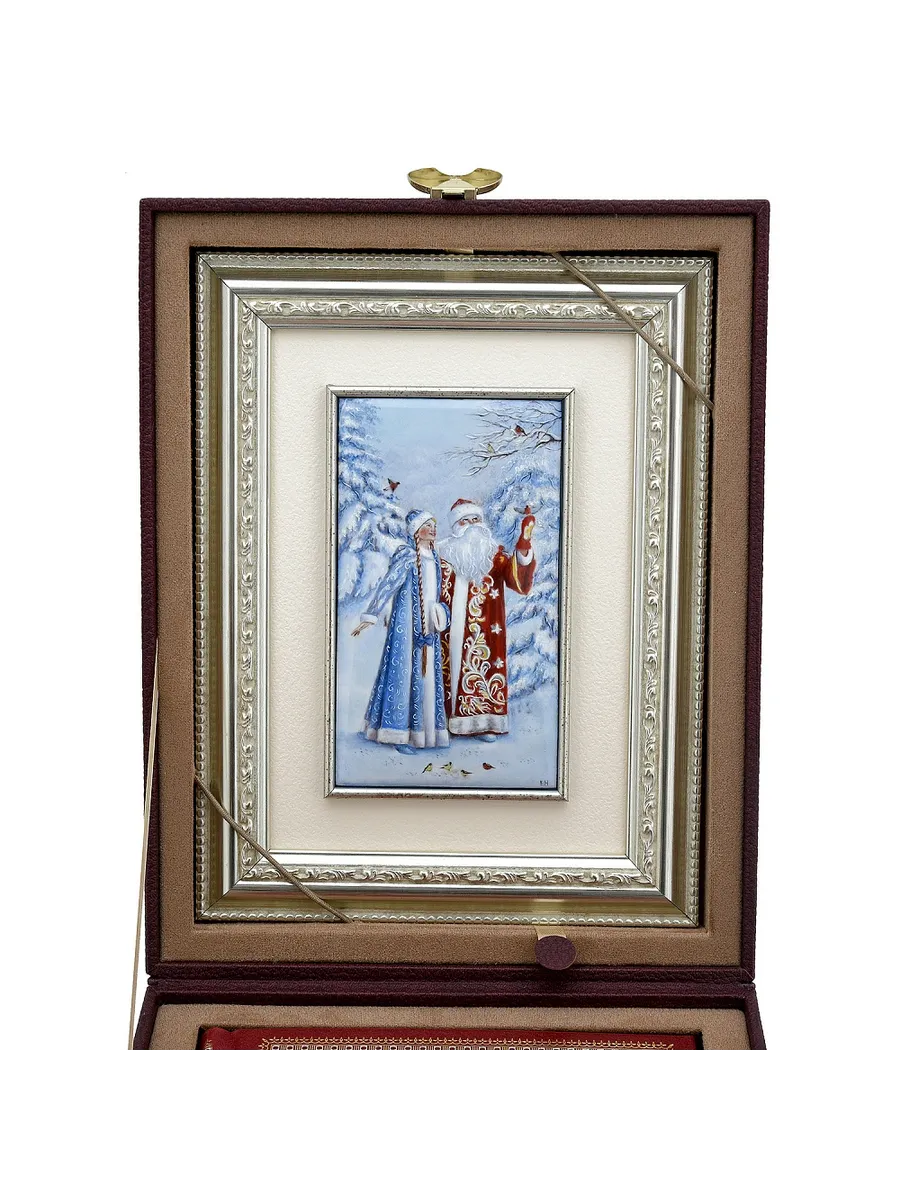 Подарочная книга "Новогодние рассказы" с панно