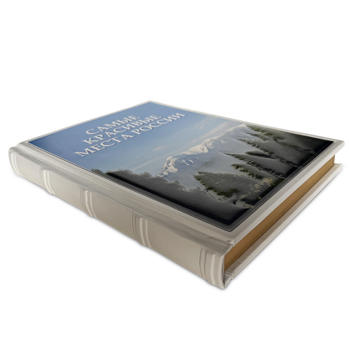 Самые красивые места России. Подарочная книга в кожаном переплёте