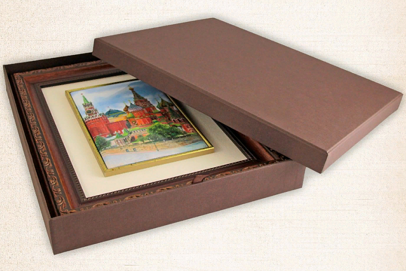 Художественное панно "Москва" (ростовская финифть)