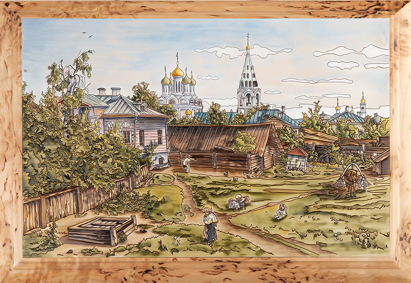 Ларец для документов «Московский дворик» (к 180-летию В. Поленова).