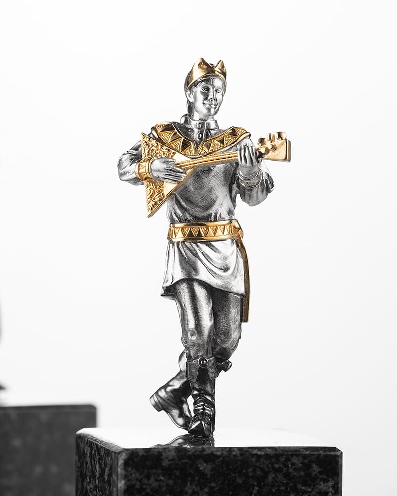 Книжные упоры «Гуляния»  из гранита и серебра