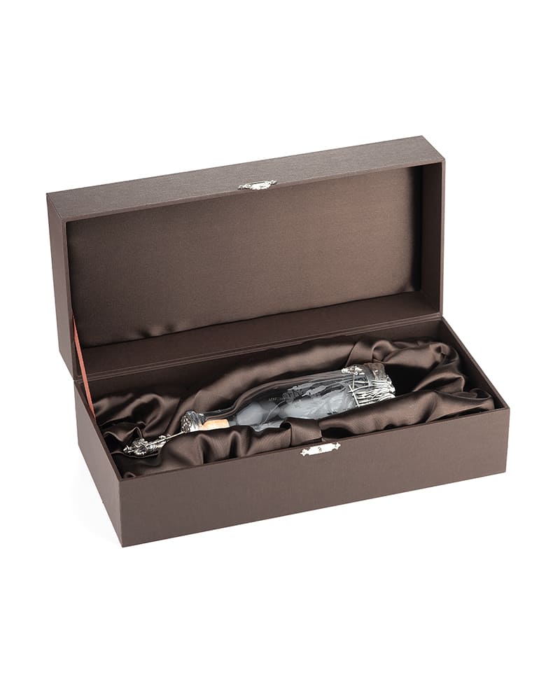 Соусник "Рыбак" из хрусталя и серебра