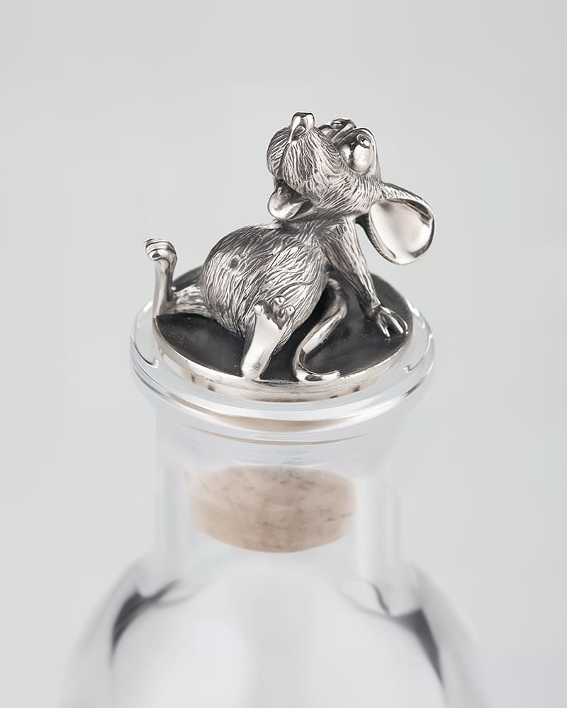 Соусник "Мышиный пир" из хрусталя и серебра