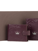 Набор из обложки на паспорт и кошелька «Королева»